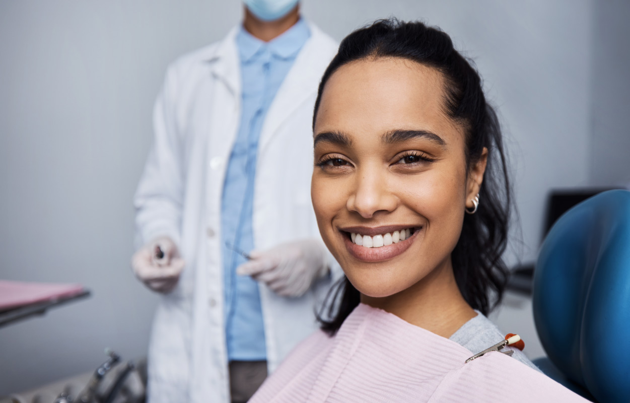 smiling dental patient